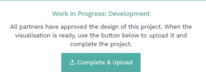 Complete & Upload button within the project management environment.
